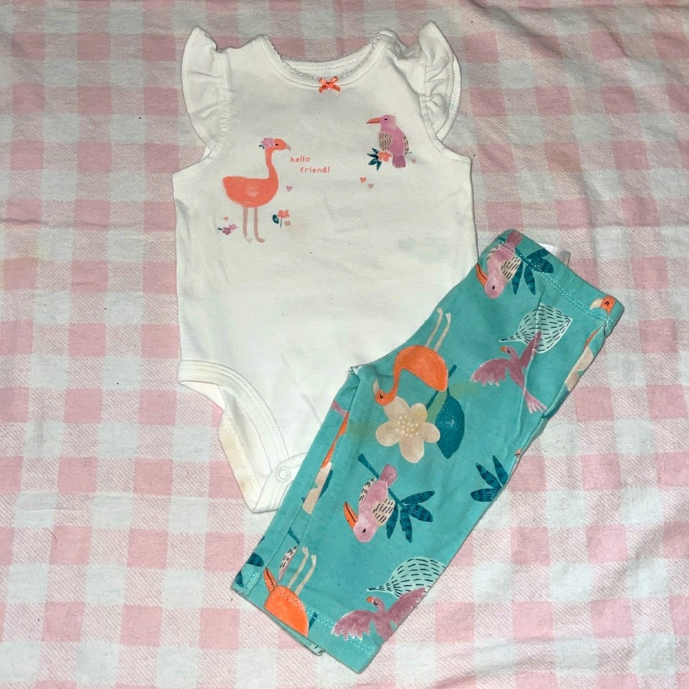 004 Carter’s 2 - Piece Flamingo Set